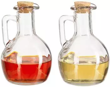 Relaxdays &Ouml;l- & Essigkanne, Glas, 180ml, 20er-Set