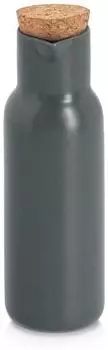 Zeller Essig-/Ölflasche, 300ml, Keramik/Kork, anthrazit (19390)