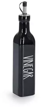 Zeller Essigflasche "Vinegar" 270ml, Glas/Metall, schwarz (19646)