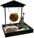 Atmosphera - Zen-Garten - Holz - schwarz - 15x15 cm - Schwarz