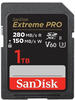 SanDisk Extreme PRO SDXC UHS-II Speicherkarte V60 1 TB (280 MB/s, 6K, 4K UHD,...