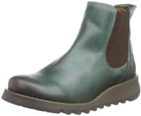 FLY London Damen Salv Chelsea Boots, Blau Petrol 006, 38 EU