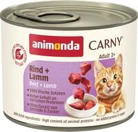 animonda Carny Katzen Nassfutter Rind + Lamm (6 x 200g) | getreidefreies Katzen