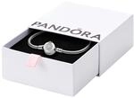Pandora Signature O-Schlangenketten-Armband mit glitzernder Krone, Sterlingsilber,