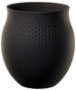 Villeroy & Boch Collier noir Vase Carre No.1, 23 cm, Premium Porzellan, schwarz,