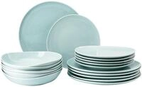 Rosenthal Junto Opal Green, gr&uuml;n, Set 18-teilig, Teller flach und Teller tief,