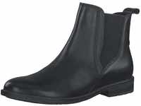 MARCO TOZZI Damen Chelsea Boots aus Leder Flach, Schwarz (Black), 37