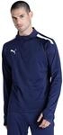 PUMA Herren Teamliga 14 Zip Top Sweater, Peacoat-puma White, L EU