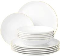 Tafelservice 12-teilig Liberty Goldrand