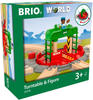 BRIO 63347600 Lok-Drehscheibe mit Kontrollbrücke