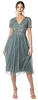 Maya Deluxe Damen Midi-Kleid mit V-Ausschnitt, Verziert Brautjungfernkleid,...