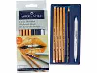 Faber-Castell 114004 - Classic Sketch Set, 6-teilig, mit 1 Bleistift, 1 Pitt Oil