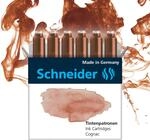 Schneider Pastell Tintenpatrone (Standard Patronen f&uuml;r F&uuml;ller) Cognac, 6...