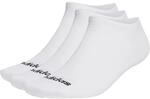adidas Unisex Thin Linear Low-Cut Socks 3 Pairs, White / Black, 37-40