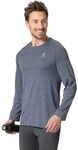 Odlo Herren Langarm Laufshirt ESSENTIAL SEAMLESS, folkstone gray melange, XL