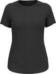 Odlo Damen Kurzarm Laufshirt Active 365, Black Melange, S