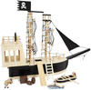 small foot Piratenschiff für Biegepuppen aus Holz, großes Spielschiff mit...