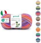 Gr&uuml;ndl Wolle Hot Socks Madena 4-fach 1 Kn&auml;uel 100 g, tutti-frutti |...