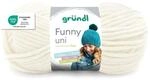 Gr&uuml;ndl Wolle Funny uni Chenille Wolle 1 Kn&auml;uel 100 g, Creme | dicke weiche...