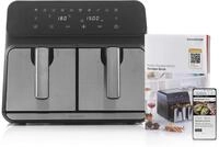 Fritteuse ohne &Ouml;l InnovaGoods Fryinn Double 8000 Schwarz Edelstahl 3400 W 8 L