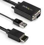 StarTech 2m VGA auf HDMI Konverter-Kabel, USB-Audio, 1080p (VGA2HDMM2M) |...