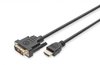 DIGITUS HDMI Adapterkabel - Typ-A zu DVI-D (18+1) - Full HD - 2m - Single Link -
