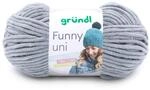 Gr&uuml;ndl Wolle Funny uni Chenille Wolle 1 Kn&auml;uel 100 g, Hellgrau | dicke weiche