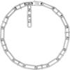 FOSSIL Halskette für Frauen Heritage D-Link Edelstahlkette, Länge: 375mm+60mm,