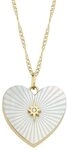 Fossil Damen goldfarbenes Edelstahlcollier mit herzf&ouml;rmigem Anh&auml;nger mit