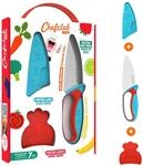 Chefclub Kids - Messer f&uuml;r Kinder, mit Fingerschutz, Klingenschutz und ergonomischen