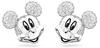 Swarovski Disney Mickey Mouse Ohrstecker, Weiße und Rhodinierte Damenohrringe...