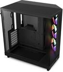 NZXT H6 Flow RGB - Kompaktes Dual-Kammer ATX PC-Geh&auml;use - Schwarz