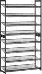 SONGMICS Schuhregal mit 8 Ebenen, Schuh-Organizer, aus 2 stapelbaren 4-stufigen