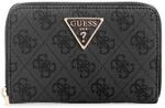 Guess Women Laurel SLG MEDIUM Zip Around Wallet, Coal Logo
