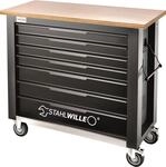 STAHLWILLE WB 625 | Mobile, rollbare Werkbank mit 7 extra Breiten Schubladen 