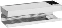 WENKO Wandablage Mod. Genova Shine aus Edelstahl ohne Bohren mit Klebepad-System zur