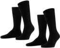 FALKE Herren Socken Swing Multipack M So Baumwolle einfarbig 2 Paar, Schwarz Black