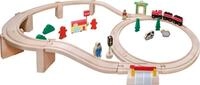 Spielmaus Holz Holzeisenbahn in Trommel, 38tlg.
