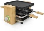 Princess SDA 162950 Raclette Pure 4 &ndash; Bambusausf&uuml;hrung f&uuml;r bis zu Personen