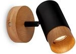 BRILONER &ndash; Leselampe, Wandleuchte Innen, Lampe, Lampenschirm Holz, Wandlampe Innen,