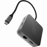 Green Cell Adapter Dockstation GC USB-C HUB 6 im 1 3X USB 3.0, HDMI 4K