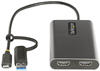StarTech.com USB-C Dual HDMI Adapter - USB-C/USB HDMI Adapter für 2 4K 60Hz...