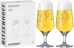 RITZENHOFF 3471001 Bierglas 300 ml - 2er Set - Serie Brauchzeit, Motiv Nr. 1 -