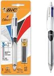 BIC 4 Farben Kugelschreiber Set 4 Colours 3+1HB, mit Bleistift, 1er Pack, inkl. 12