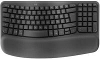 Logitech Wave Keys kabellose ergonomische Tastatur - Grafit, Skandinavisches