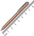 Online Miniatur Dreh-Kugelschreiber Rosegold mit Metallclip, D1-Standardmine 