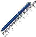Online Miniatur Dreh-Kugelschreiber Blau mit Metallclip, D1-Standardmine | Mini-Kuli