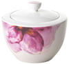 Villeroy & Boch - Rose Garden Zuckerdose, 300ml, Premium Porzellan, weiß/rosa