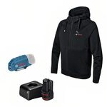 Bosch Professional Beheizbare Sweatjacke GHH 12+18V XA (inkl. USB-Ladeadapter...