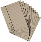 Oxford Trennbl&auml;tter A4 aus Karton mit Perforation, grau, 100 St&uuml;ck